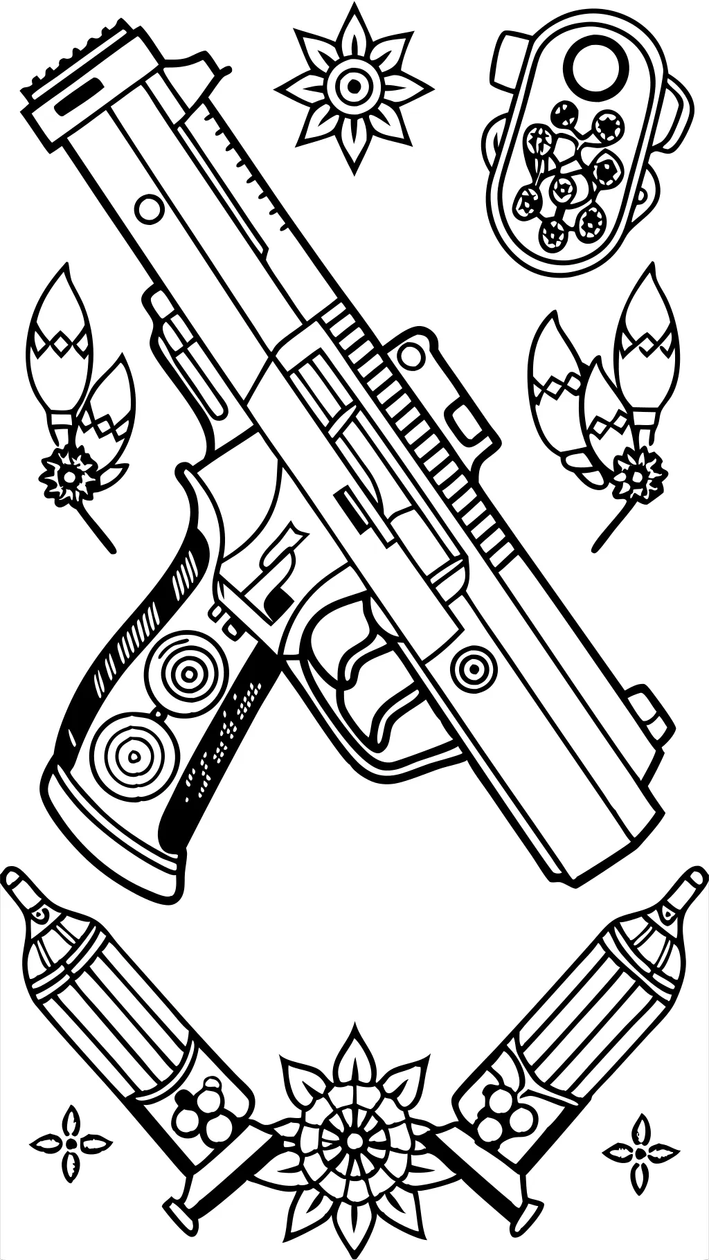 coloring pages guns